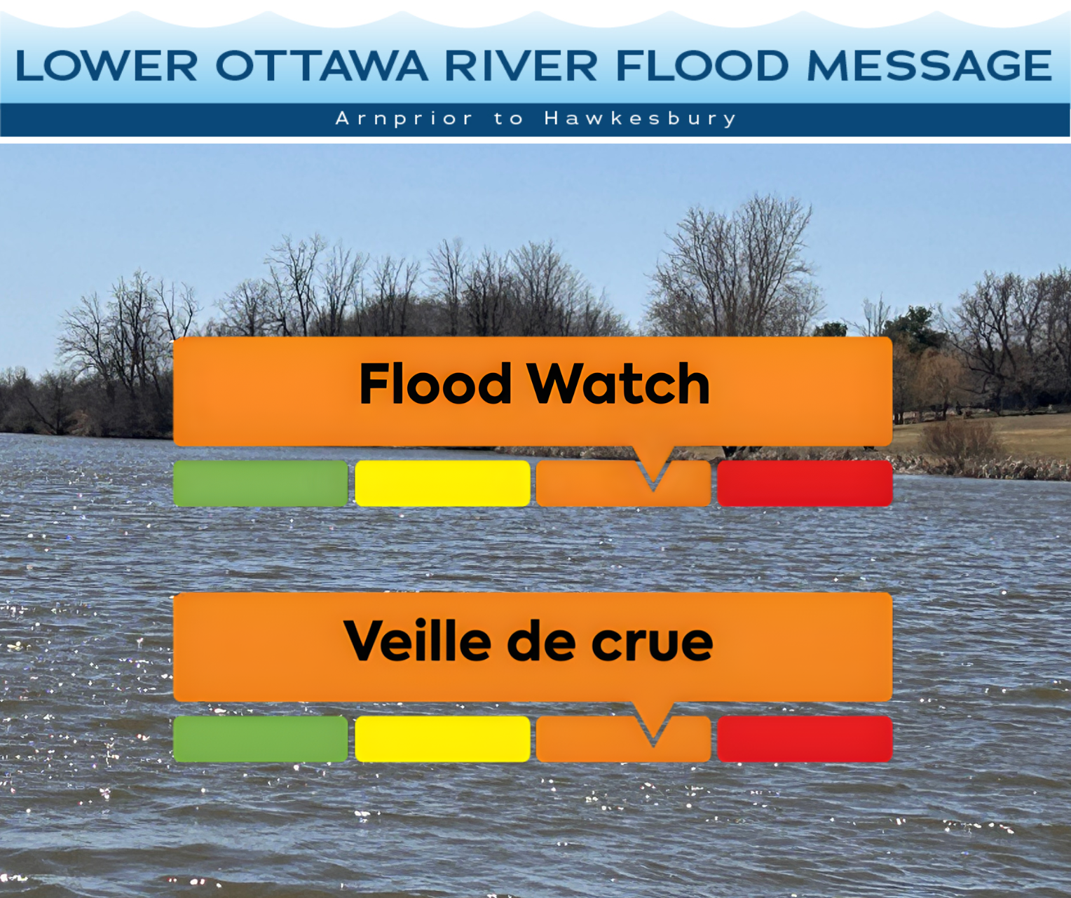Flood watch notice Ottawa River